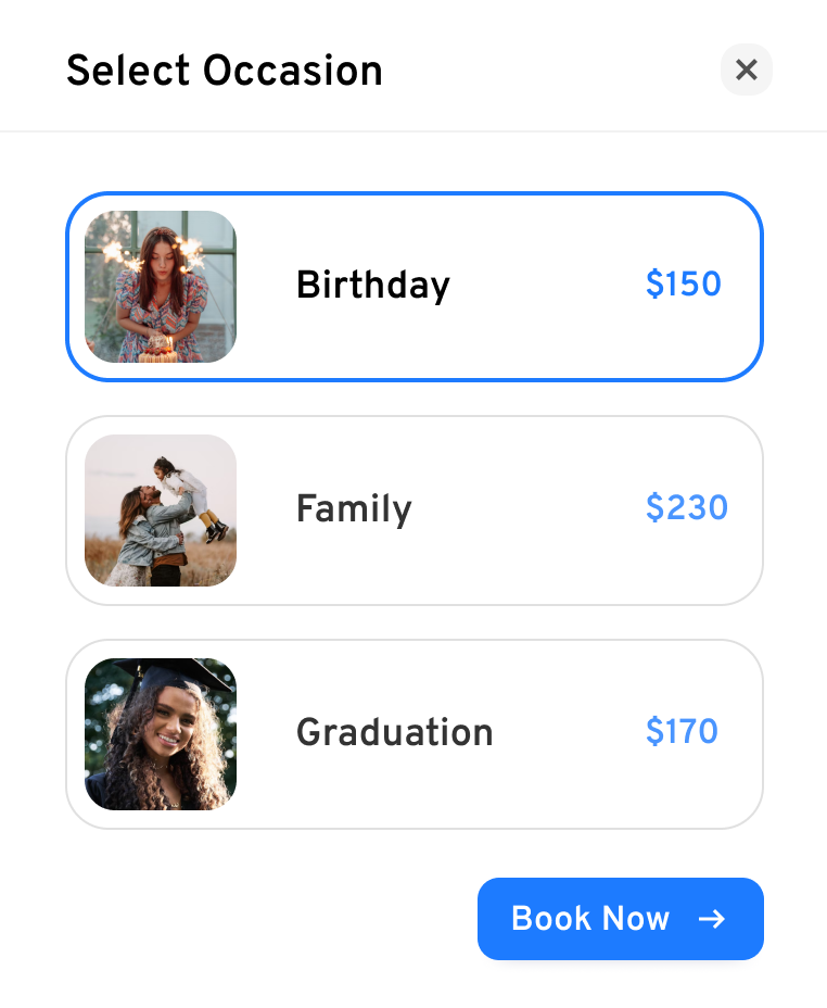 Select Occasion